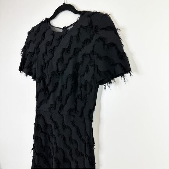 Sandro Paris Black Sheer Back Cocktail Shift Dress. - Picture 11 of 14